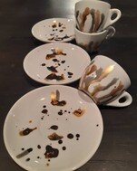 tazzina da caffè oro - artista andreoli manuela