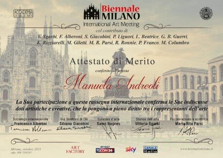 Eventi e mostre – Manuela Andreoli – partecipazioni nell’arte contemporanea italiana<br />